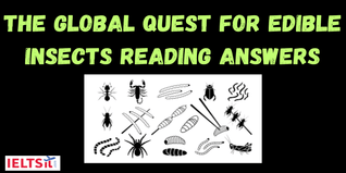 The Global Quest for Edible Insects Reading Answers